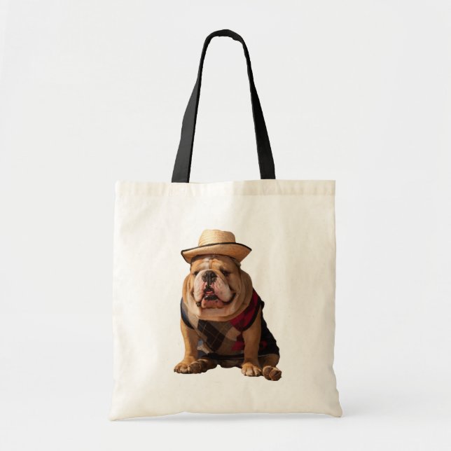 English Bulldog Puppy Dog Tote Bag (Front)