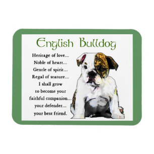 English Bulldog Puppy Heritage of Love Magnet