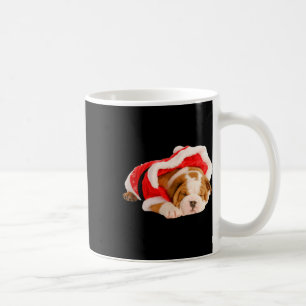 English Bulldog Puppy Santa Costume Fun Christmas Coffee Mug