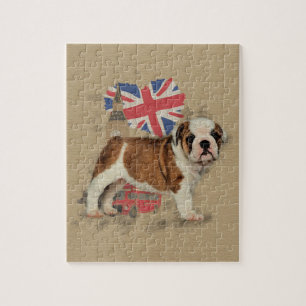 English Bulldog Puppy Sketch Jigsaw Puzzle