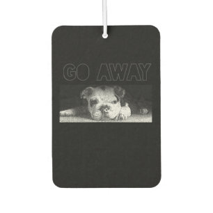 English Bulldog Puppy Social Distancing Go Away Car Air Freshener