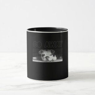 English Bulldog Puppy Social Distancing Go Away Mug