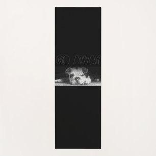 English Bulldog Puppy Social Distancing Go Away Yoga Mat