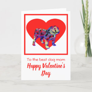 English Bulldog Red Valentine’s Day Greeting Card