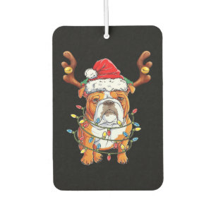 English Bulldog Reindeer Funny Christmas Essential Car Air Freshener