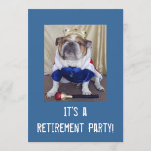 English Bulldog Retirement Party Invitations