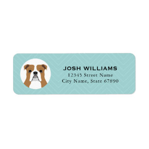 English Bulldog Return Address Labels