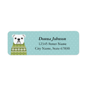 English Bulldog Return Address Labels
