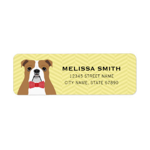 English Bulldog Return Address Labels
