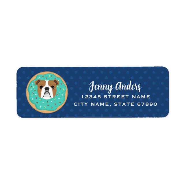 English Bulldog Return Address Labels (Front)