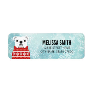 English Bulldog Return Address Labels