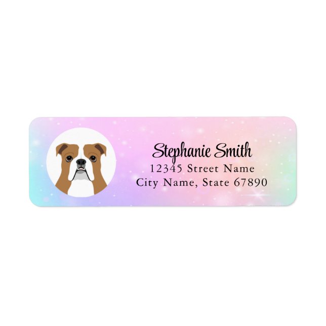 English Bulldog Return Address Labels (Front)