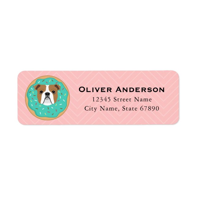 English Bulldog Return Address Labels (Front)