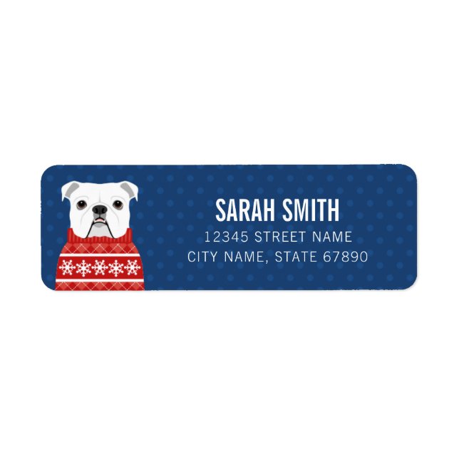 English Bulldog Return Address Labels (Front)