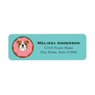 English Bulldog Return Address Labels