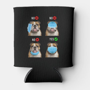 English Bulldog Right Wear Face Mask Tank Top Can Cooler