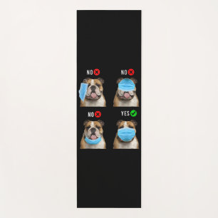 English Bulldog Right Wear Face Mask Tank Top Yoga Mat
