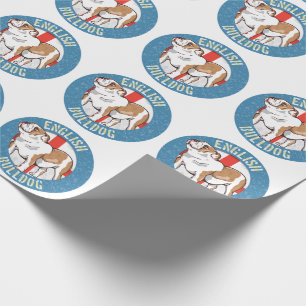 English Bulldog Saint George's Cross Wrapping Paper