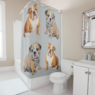 English Bulldog Shower Curtain