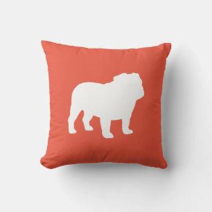 English Bulldog Silhouette Cute Dog Lover's Cushion