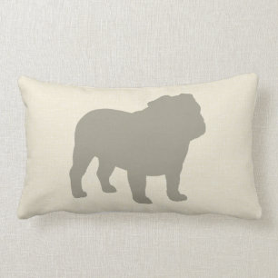 English Bulldog Silhouette Decorative Dog Lover's Lumbar Cushion