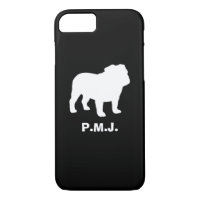English Bulldog Silhouette with Custom Text