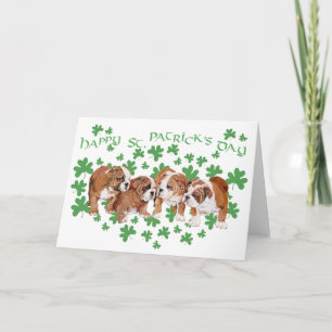 English Bulldog St Patrick's Day Card