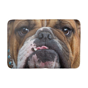 English Bulldog  Throw Pillow Bath Mat