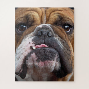 English Bulldog Throw Pillow Jigsaw Puzzle
