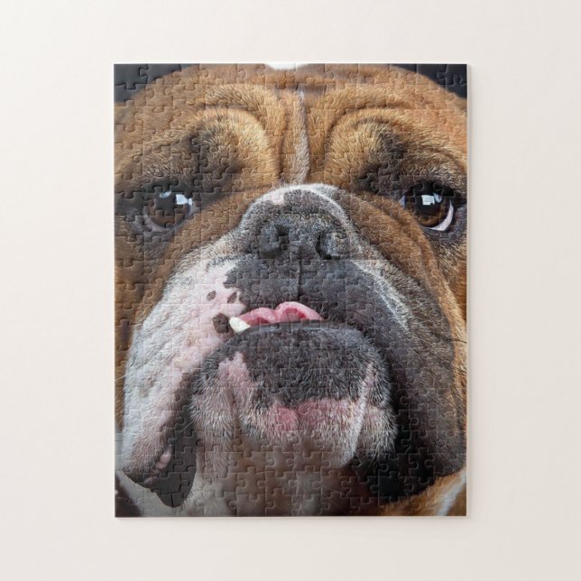 English Bulldog  Throw Pillow Jigsaw Puzzle (Vertical)