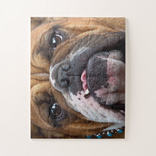 English Bulldog Throw Pillow Jigsaw Puzzle