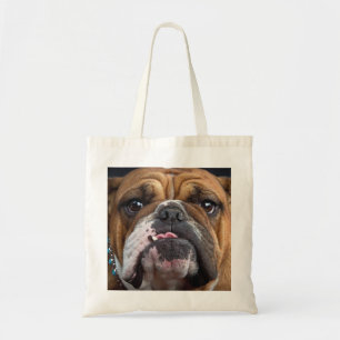 English Bulldog  Throw Pillow Tote Bag