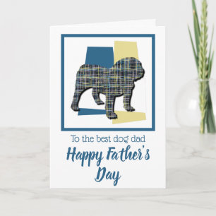 English Bulldog TriColour Father’s Day Card