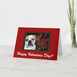 English Bulldog Valentine's Day Card
