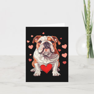 English Bulldog Valentines Day Heart Pet Dog Anima Card
