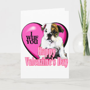 English Bulldog Valentine's Day Holiday Card