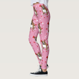 English Bulldog Valentines Day Leggings