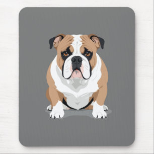 English Bulldog Vector Art illustration Mouse Pad