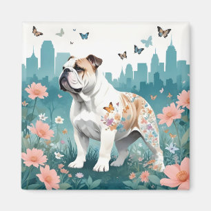 English Bulldog Vintage Animal Nature Environment Magnet