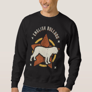 English Bulldog Vintage Retro Classic Dog Sweatshirt