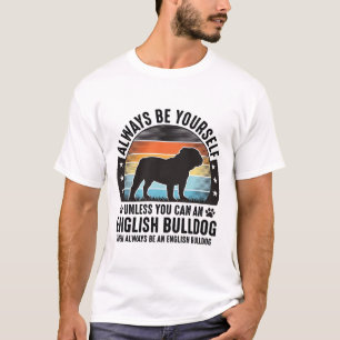 English Bulldog Vintage Sunset Dog Lover Shirt Des