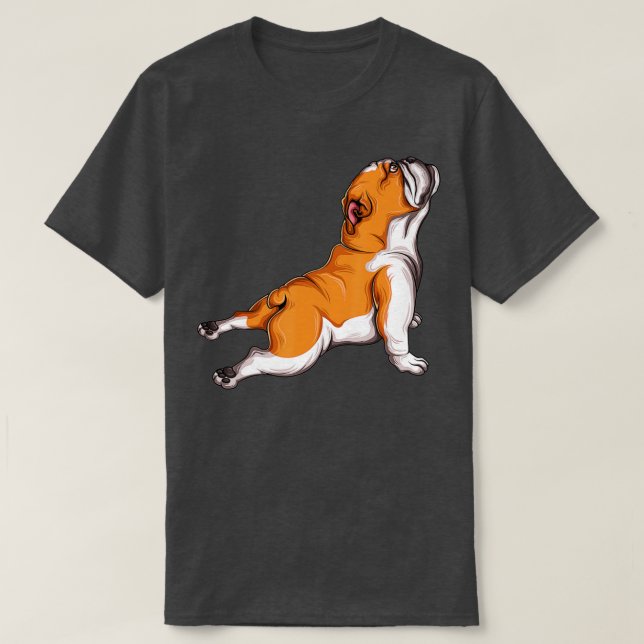 English Bulldog Yoga Dog Lover Namaste Funny Women T-Shirt (Design Front)