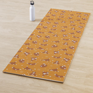 English bulldog yoga pose mat