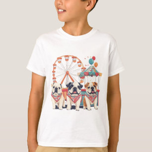 English Bulldogs At A Carnival  T-Shirt