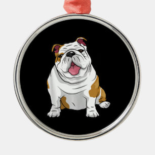 English Bulldogs Awesome Funny Bulldog Pups Dogs Metal Ornament