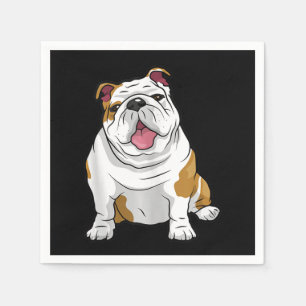 English Bulldogs Awesome Funny Bulldog Pups Dogs Napkin