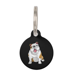 English Bulldogs Awesome Funny Bulldog Pups Dogs Pet Tag