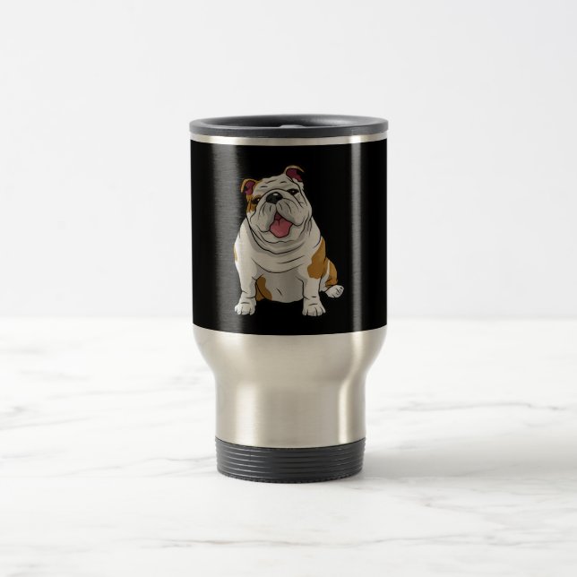 English Bulldogs Awesome Funny Bulldog Pups Dogs Travel Mug (Center)