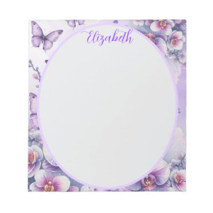 English Butterfly Garden Purple & Lavender  Notepad