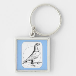 English Carrier Pigeon1978 Key Ring